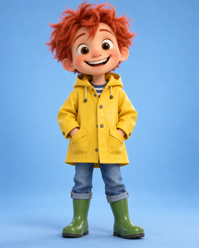 The cartoon character used as input